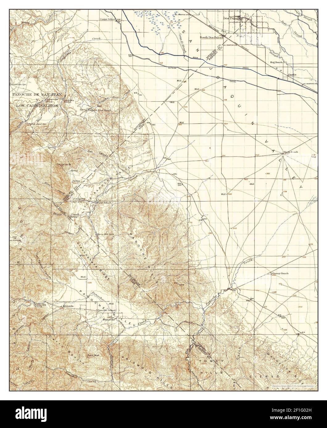 Panoche, California, map 1913, 1125000, United States of America by