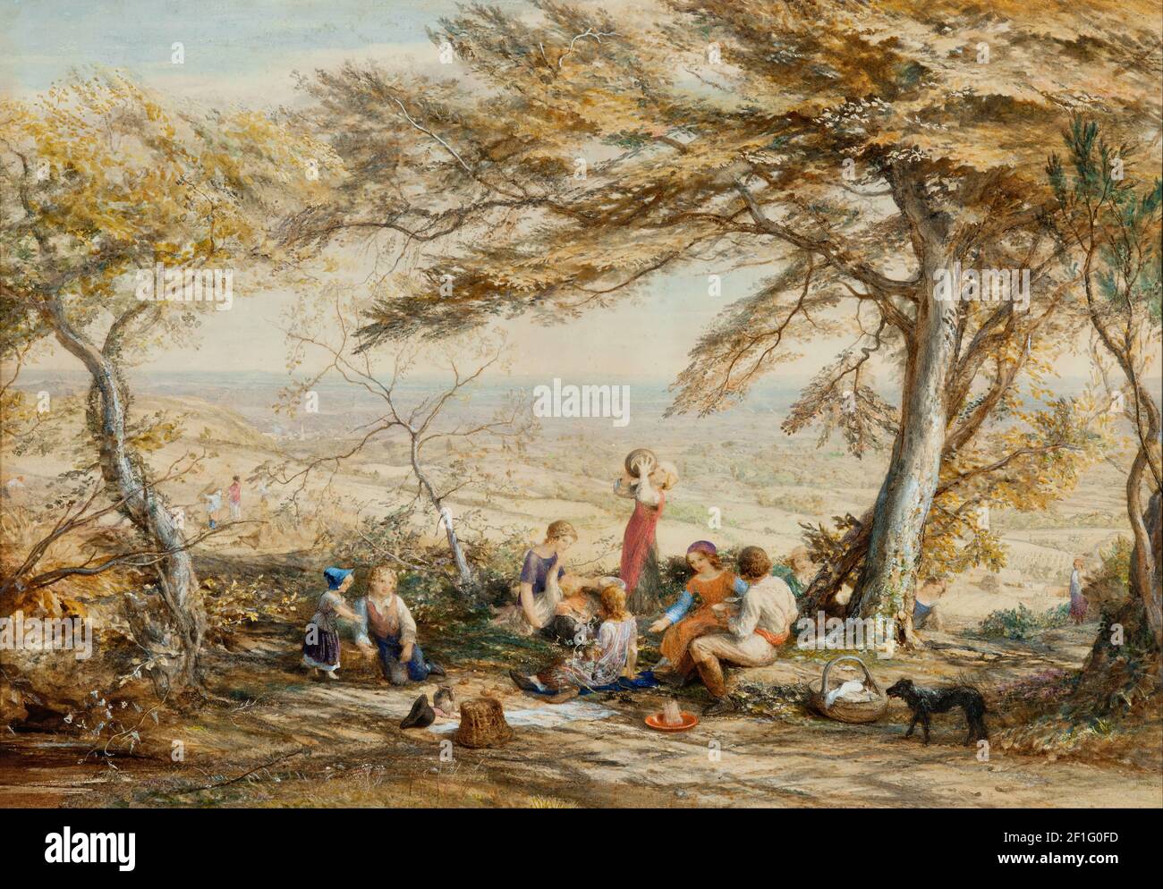 Samuel Palmer - The rustic dinner Stock Photo - Alamy