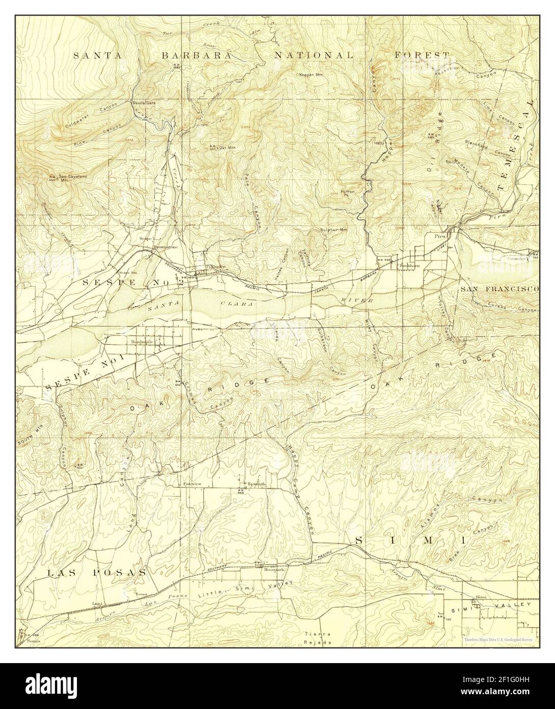 Piru, California, map 1921, 162500, United States of America by Timeless Maps, data U.S