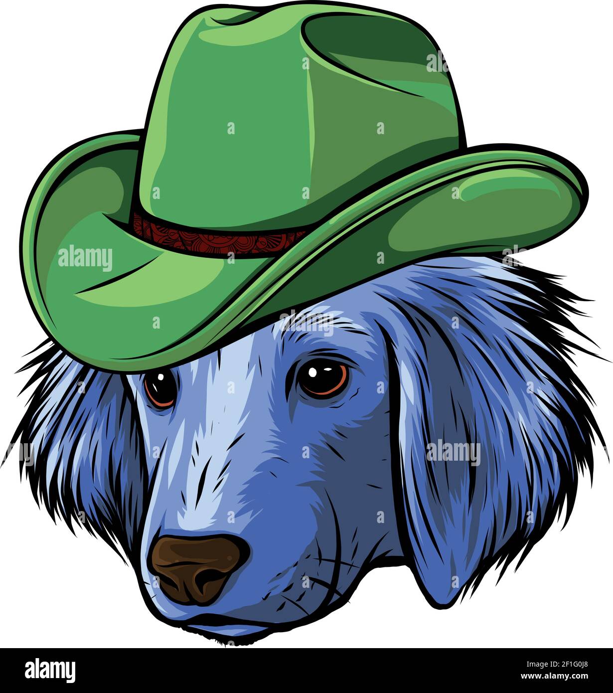 puppy head dog with hat vector illustration Stock Vector Image & Art