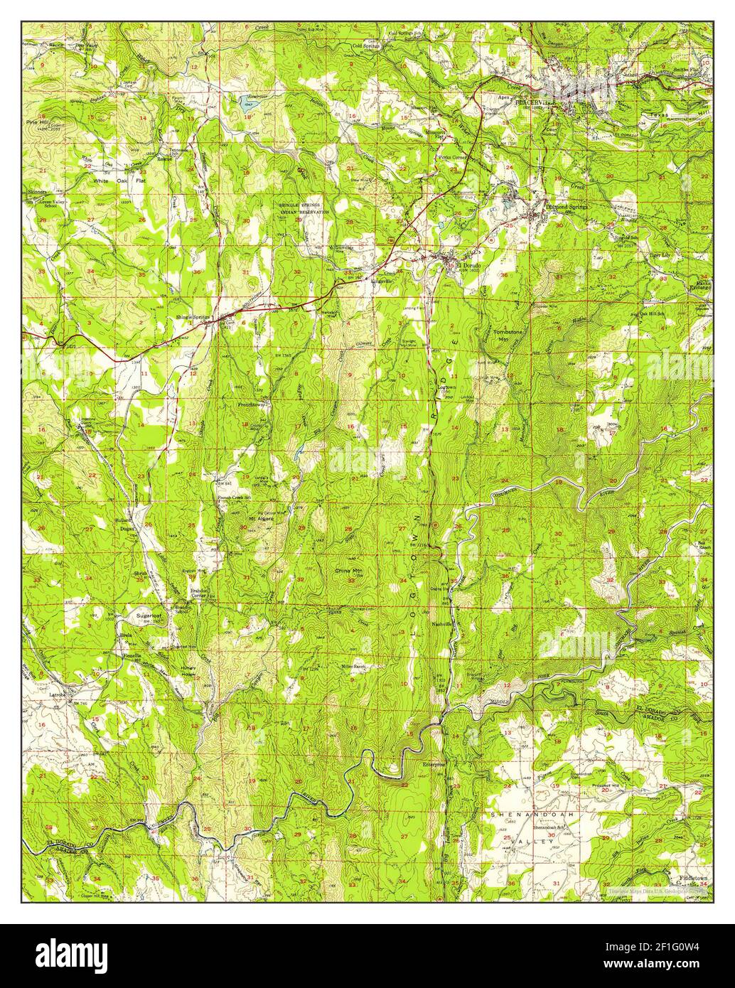 Placerville, California, map 1949, 162500, United States of America by