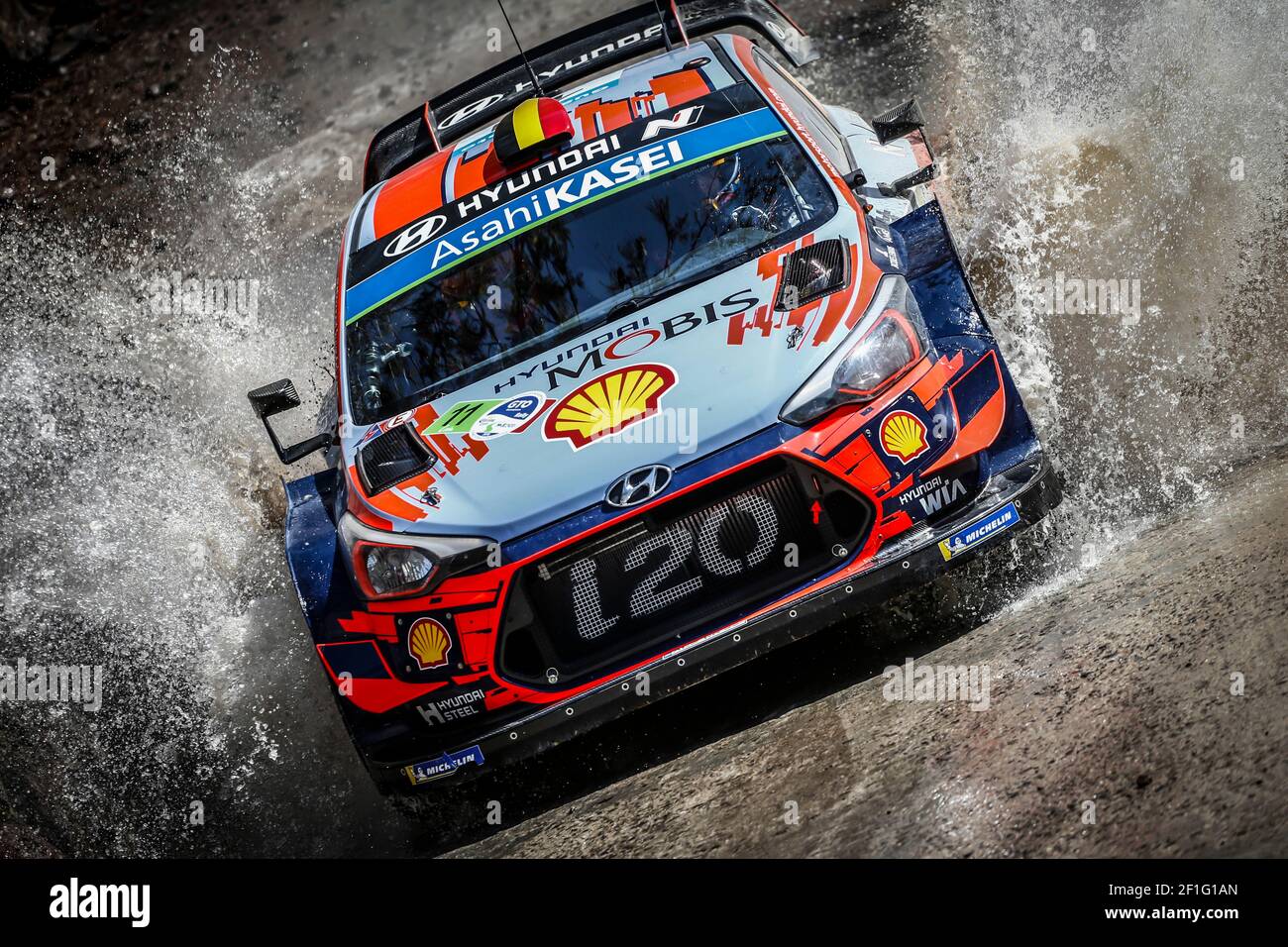 11 NEUVILLE Thierry (BEL), GILSOUL Nicolas (BEL), HYUNDAI I20, HYUNDAI  SHELL MOBIS WRT, action during the 2019 WRC World Rally Car Championship,  Guanajuato Mexico rally from March 7 to 10 at Leon -