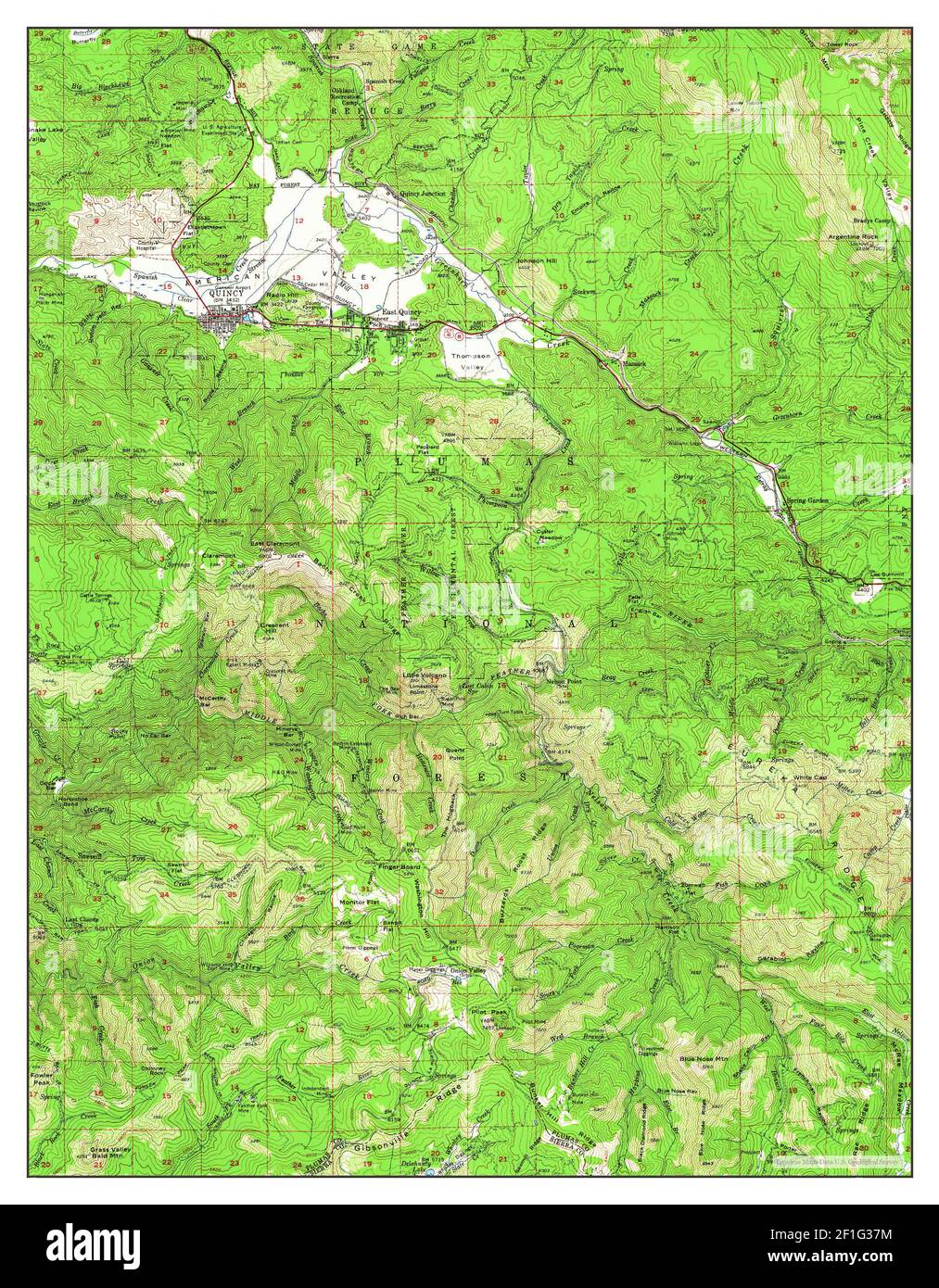 Quincy California Map Quincy California Map 1951 1 62500 United States Of America By Timeless Maps Data U S Geological Survey Stock Photo Alamy
