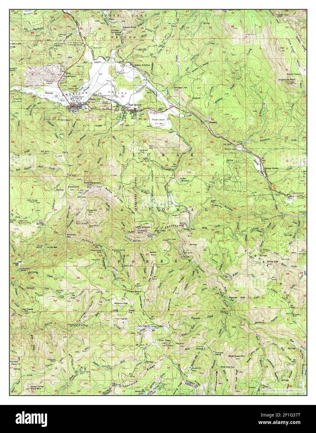 Quincy California Map Quincy California Map 1951 1 62500 United States Of America By Timeless Maps Data U S Geological Survey Stock Photo Alamy