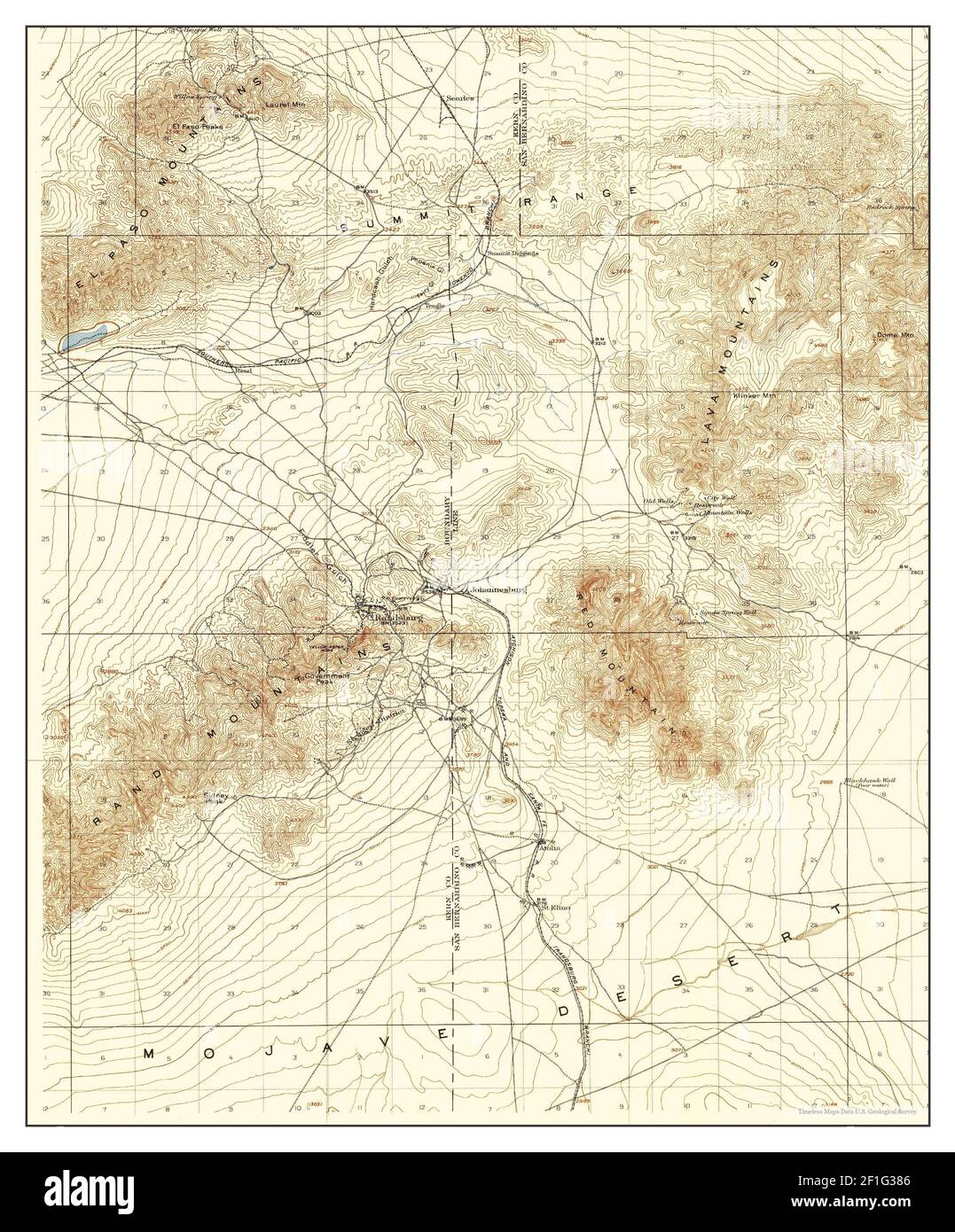 Randsburg, California, map 1912, 1:62500, United States of America by ...