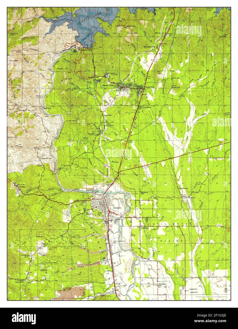 Map of redding california hires stock photography and images Alamy
