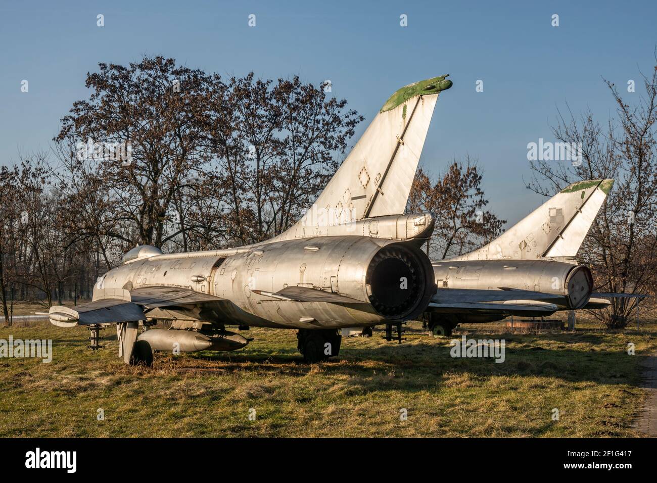 Sukhoi Su-7BM and Su-7BKL- Polish Aviation Museum, Krakow, Poland, Europe Stock Photo