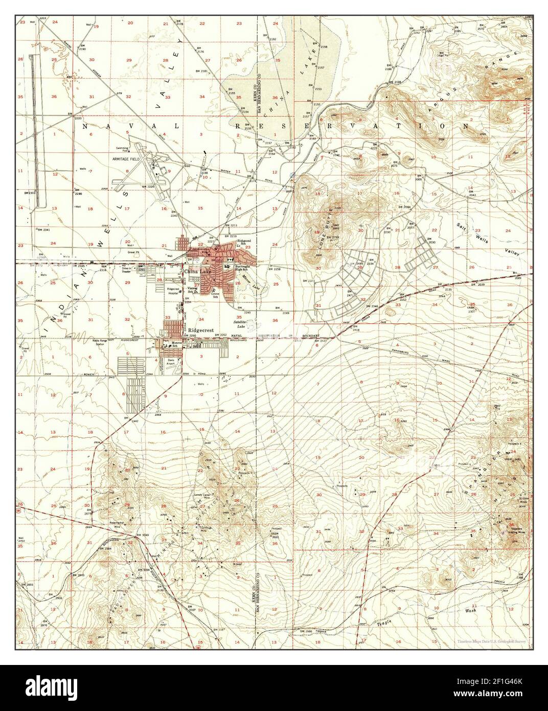 Map of ridgecrest california hi-res stock photography and images - Alamy