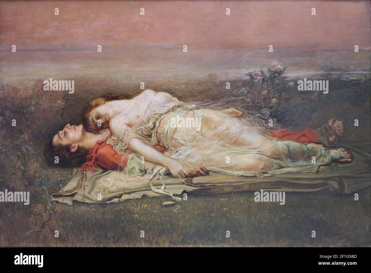 Rogelio de Egusquiza - Tristan and Isolt (Death) Stock Photo