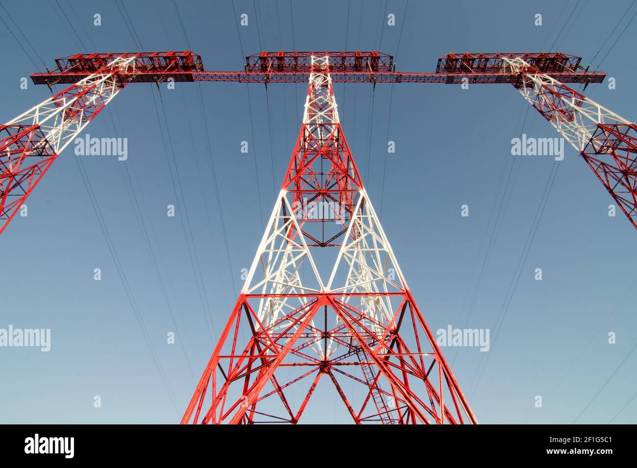 High voltage power line Stock Photo Alamy