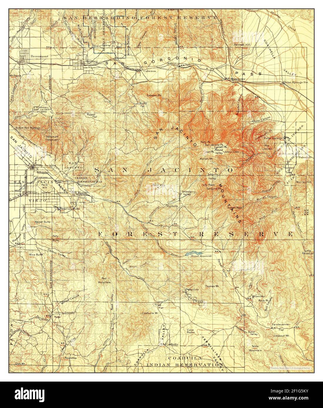 San Jacinto, California, map 1901, 1125000, United States of America