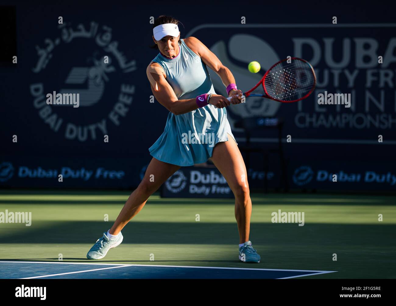 Dubai, United Arab Emirates. 08th Mar, 2021. Caroline Garcia of France  during the first round of the 2021 Dubai Duty Free Tennis Championships WTA  1000 tournament on March 8, 2021 at the