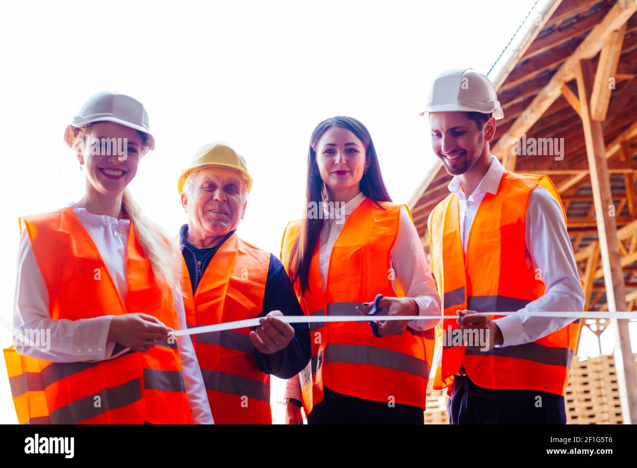 Official oppening of recently built plant or factory Stock Photo