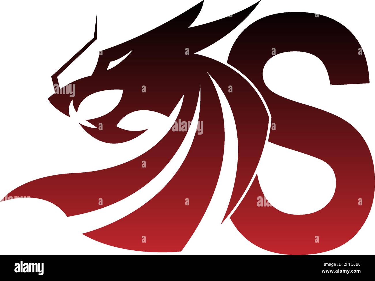 Letter S logo icon with dragon design vector illustration Stock Vector
