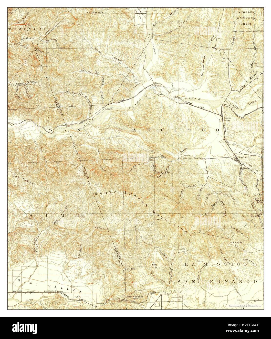 Santa Susana, California, map 1903, 1:62500, United States of America ...