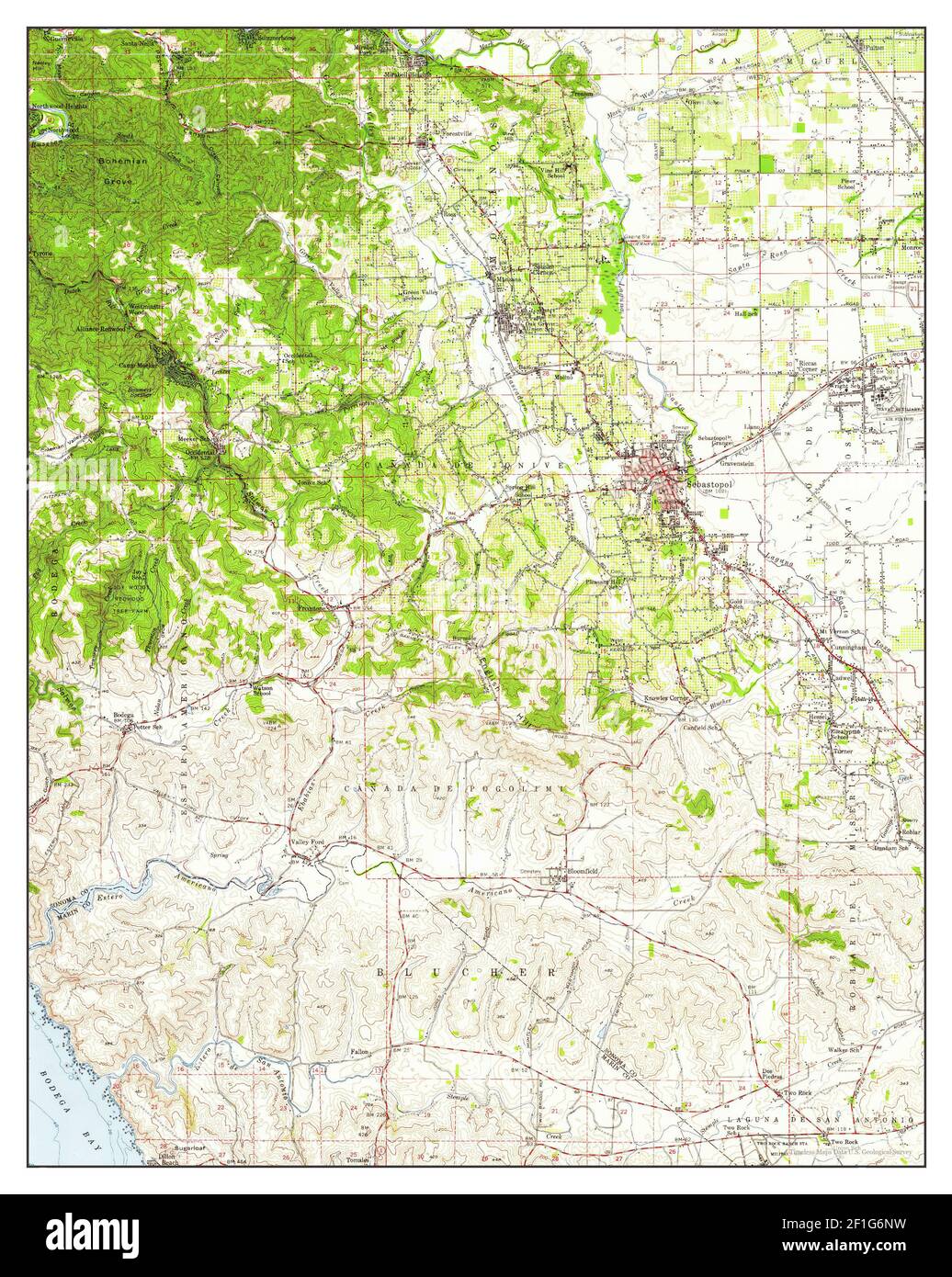Sebastopol california map hires stock photography and images Alamy