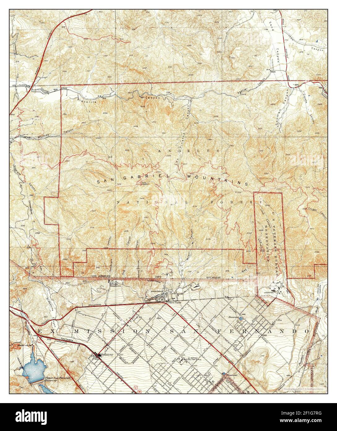 Sylmar, California, map 1935, 1:24000, United States of America by 