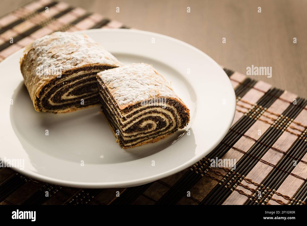 Strudel with poppy seeds Stock Photo Alamy