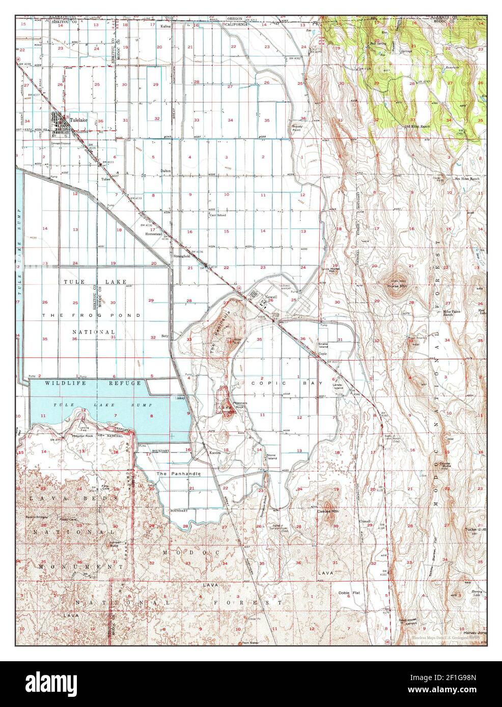 Tulelake, California, map 1951, 162500, United States of America by