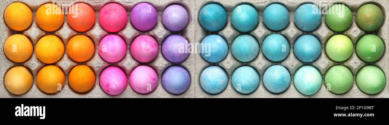 Colorful Easter eggs background Stock Photo
