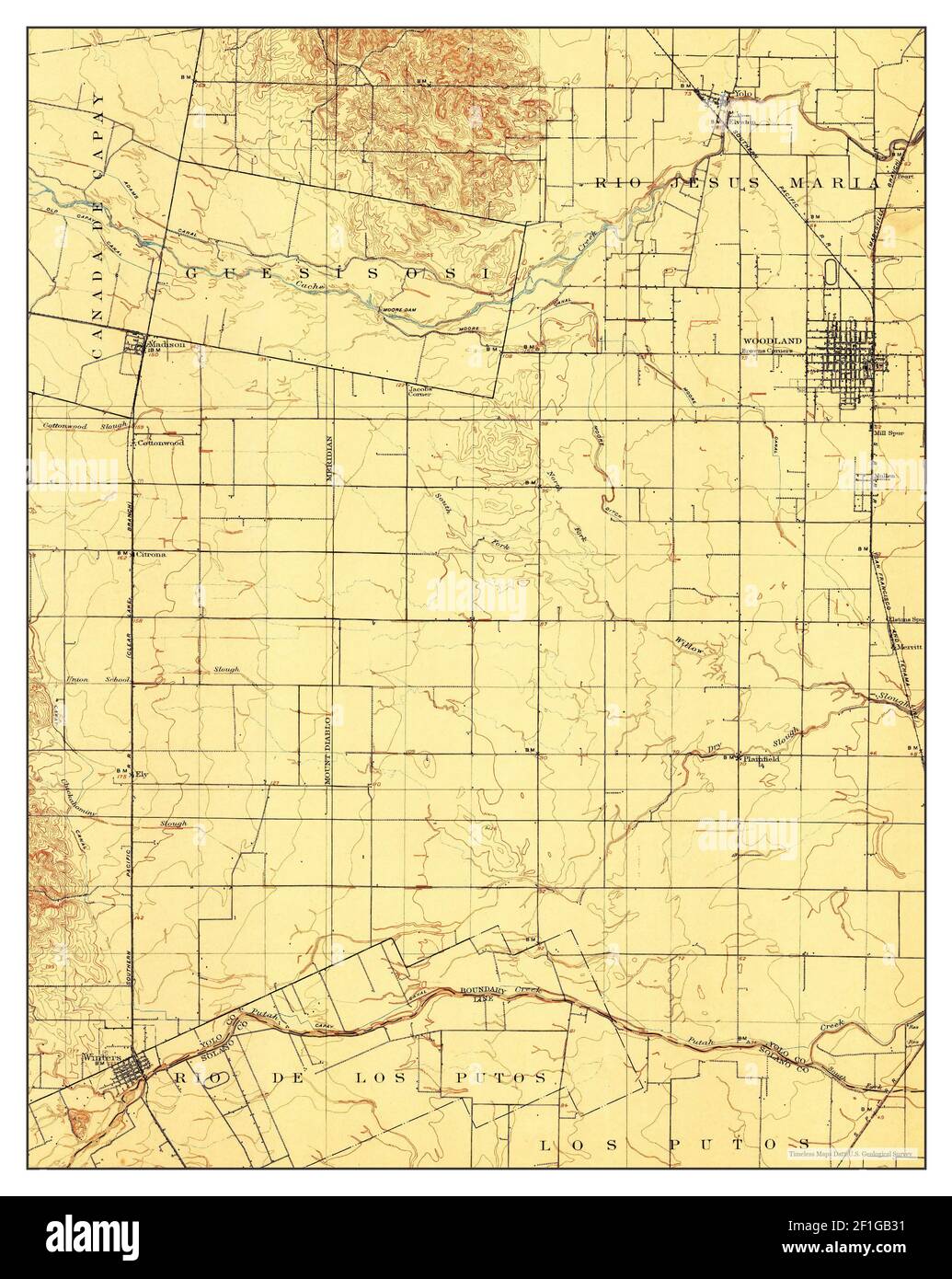 Woodland California map 1907 - Woodland California Map 1907 162500 United States Of America By Timeless Maps Data Us Geological Survey 2F1GB31