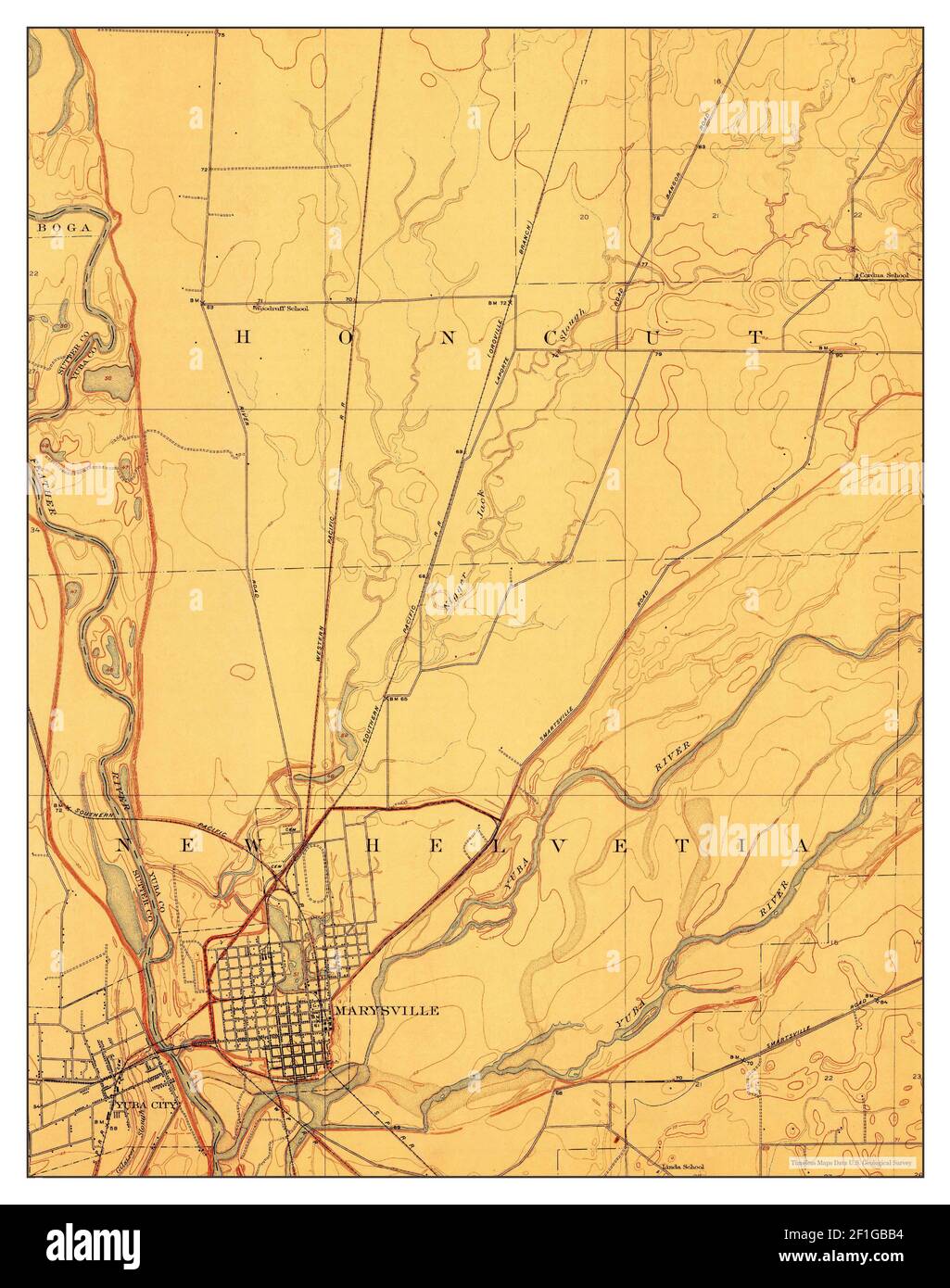 Yuba City, California, map 1911, 131680, United States of America by Timeless Maps, data U.S