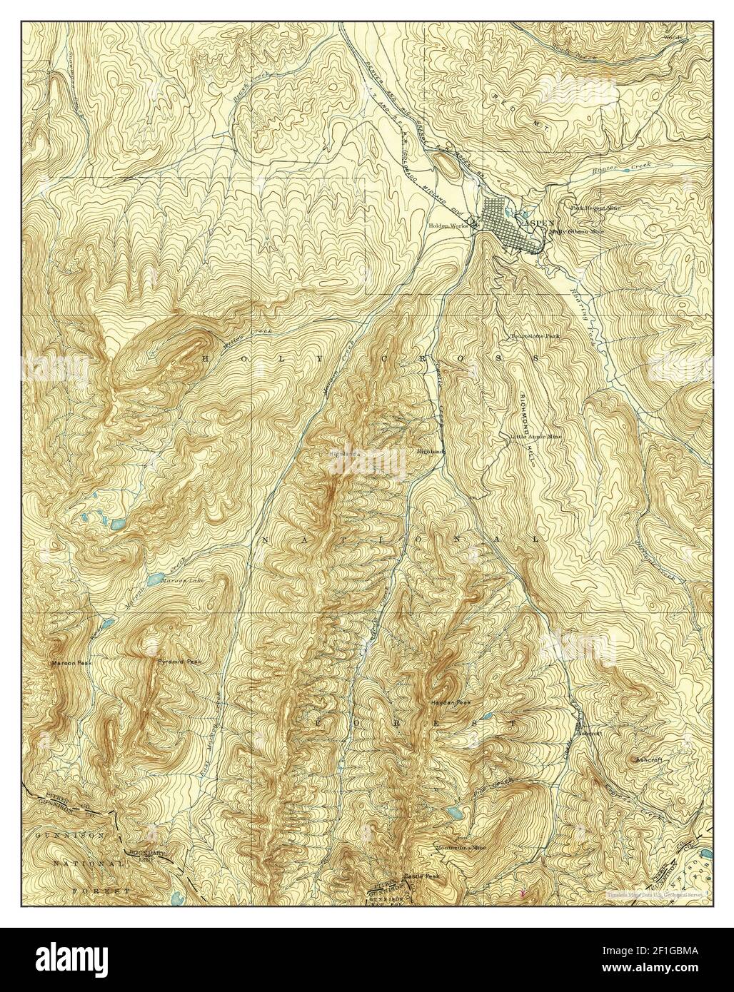 Antique map of aspen hires stock photography and images Alamy