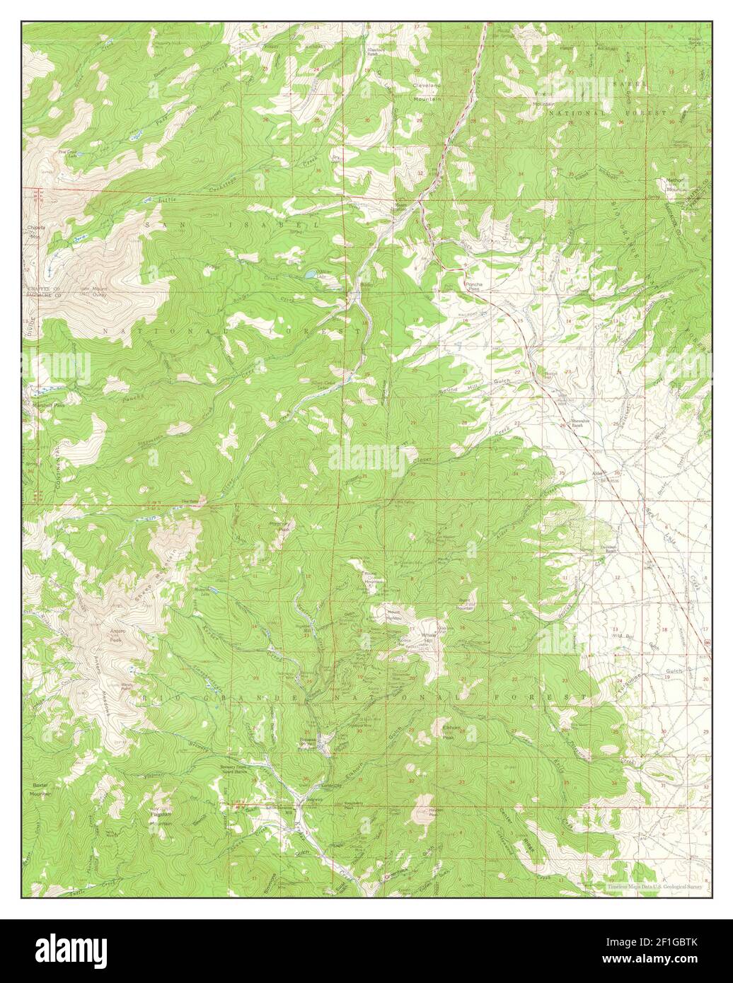 Bonanza, Colorado, map 1959, 162500, United States of America by