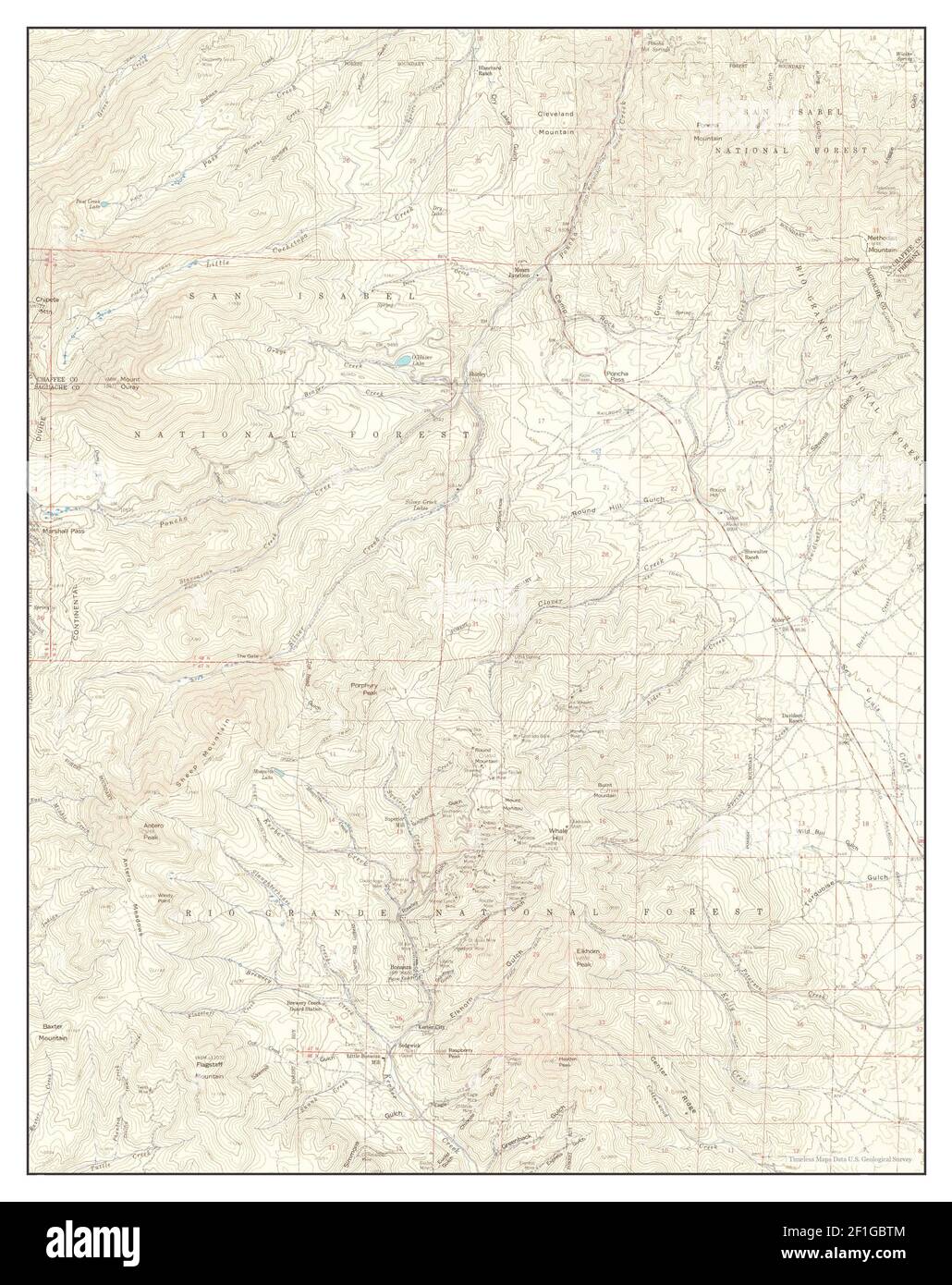 Bonanza, Colorado, map 1959, 162500, United States of America by