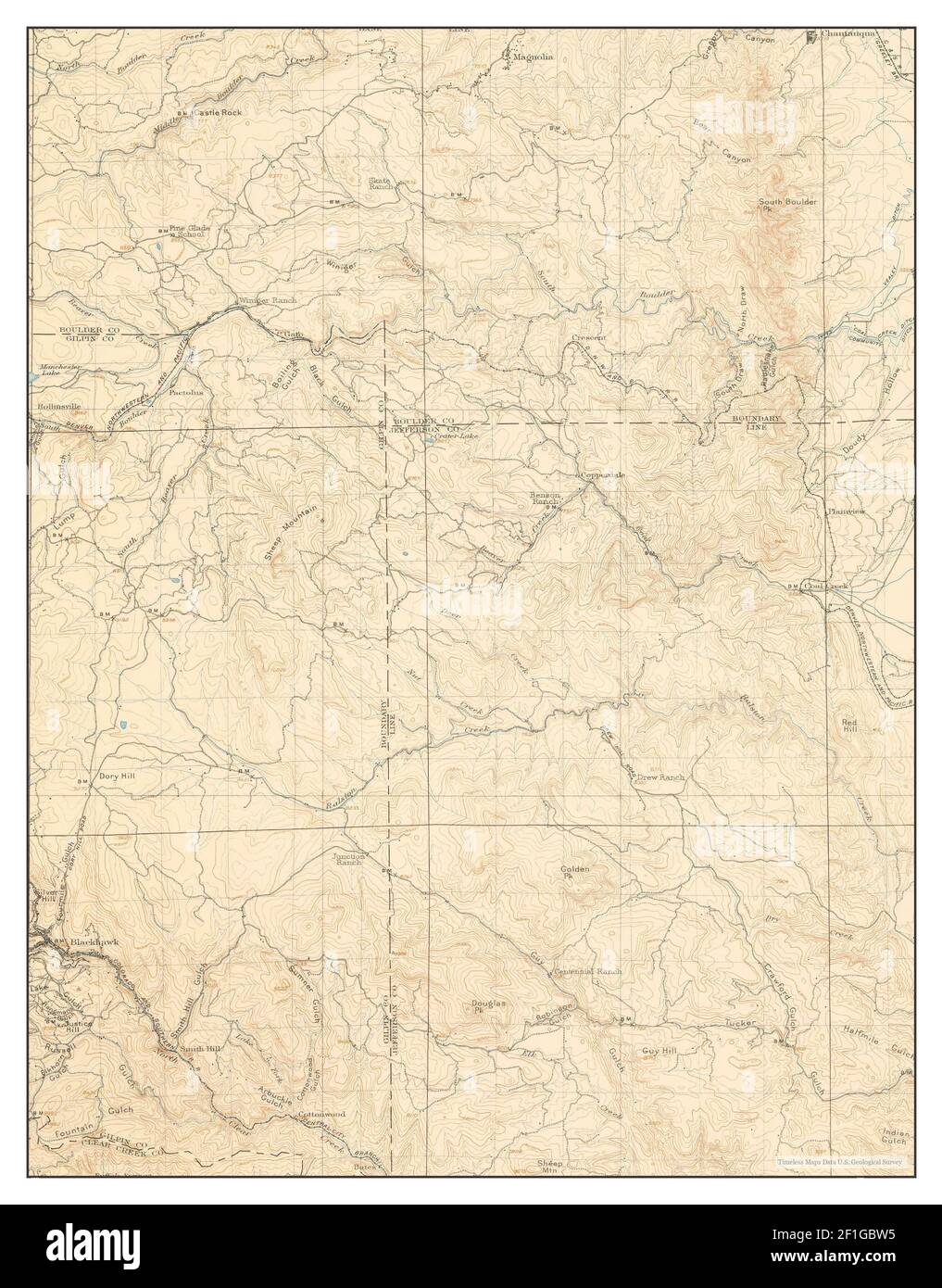 Blackhawk, Colorado, map 1906, 162500, United States of America by Timeless Maps, data U.S