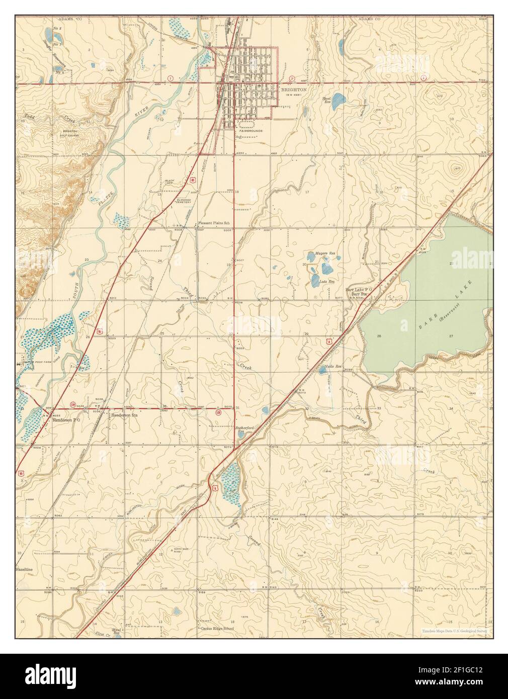 Brighton, Colorado, map 1940, 1:31680, United States of America by 