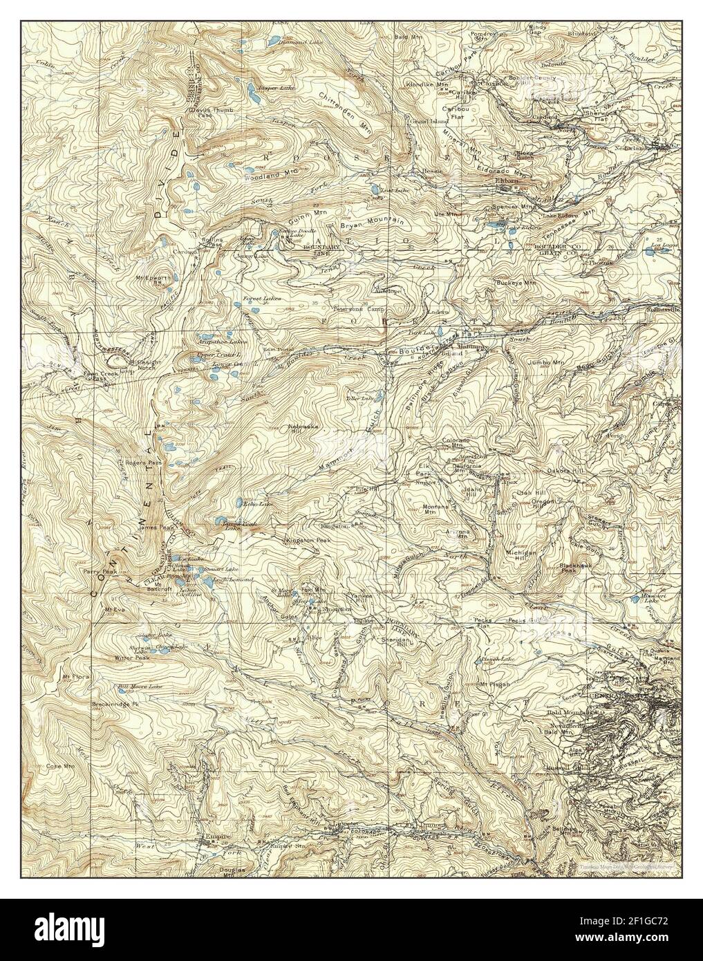Central City, Colorado, map 1912, 1:62500, United States of America by