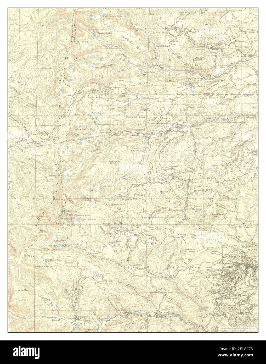 Central City, Colorado, map 1910, 1:62500, United States of America by