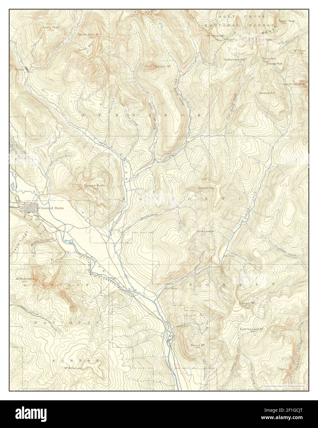 Map of crested butte hires stock photography and images Alamy