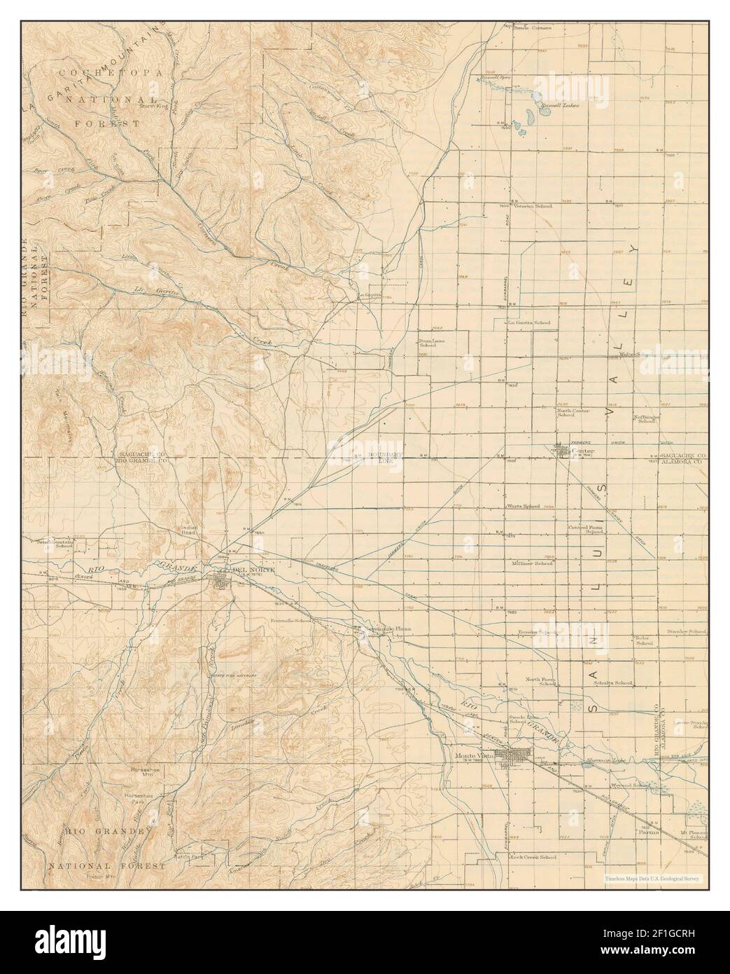 Del Norte, Colorado, map 1917, 1125000, United States of America by