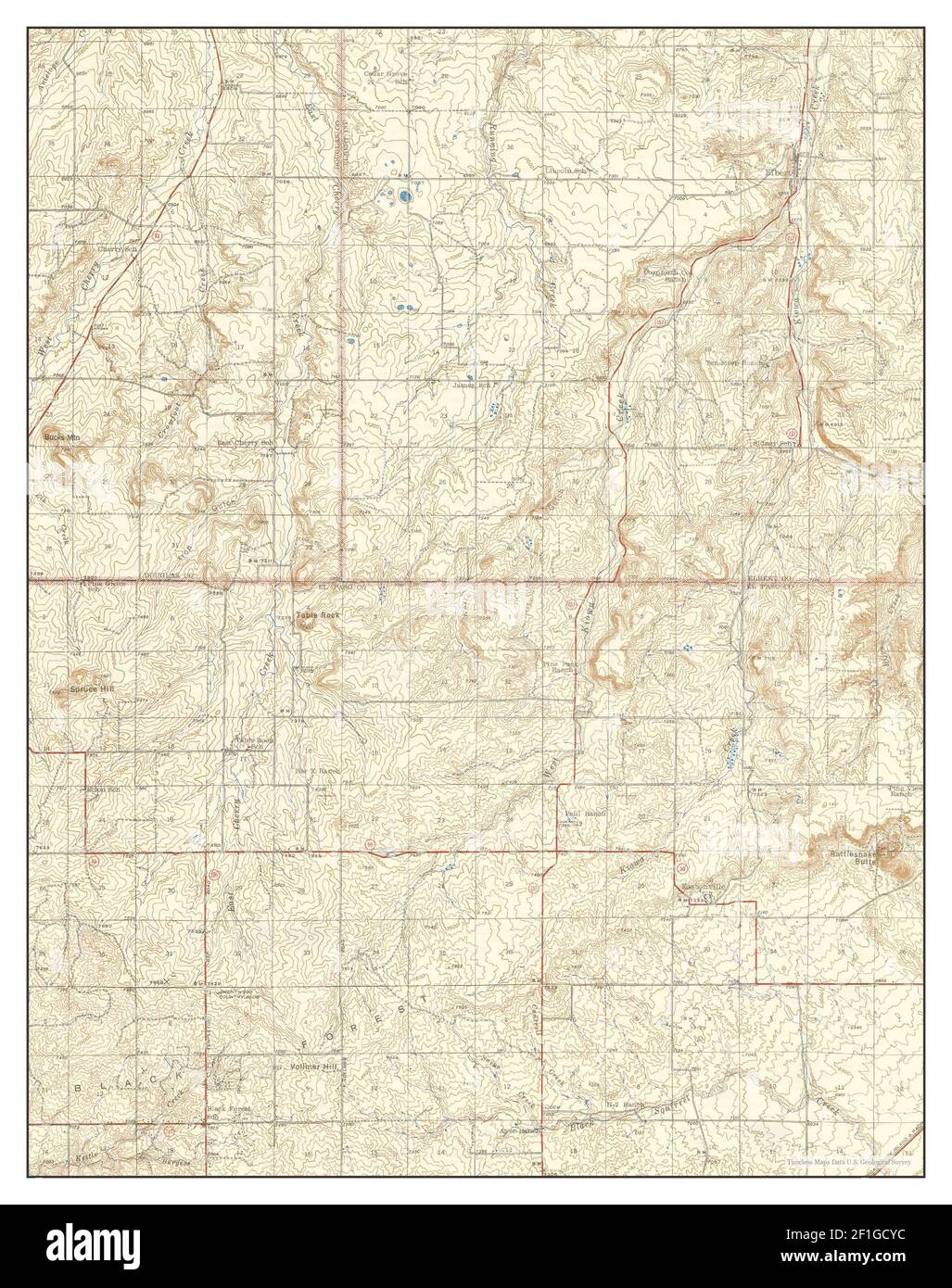 Elbert, Colorado, map 1944, 162500, United States of America by