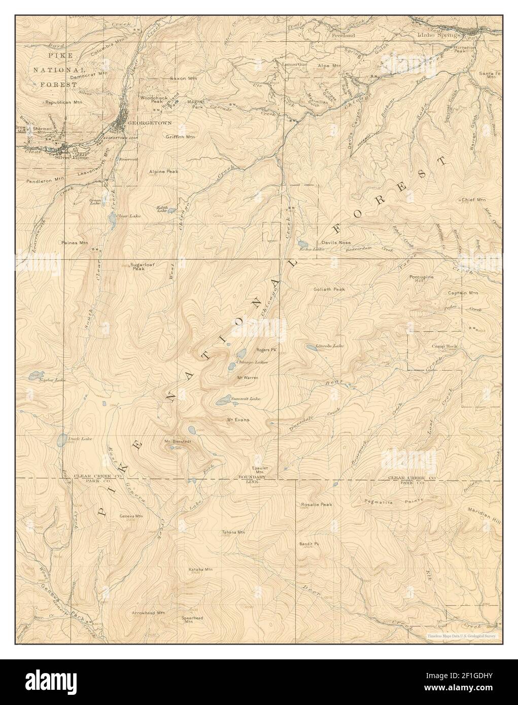 Colorado, map 1905, 162500, United States of America by Timeless Maps, data U.S
