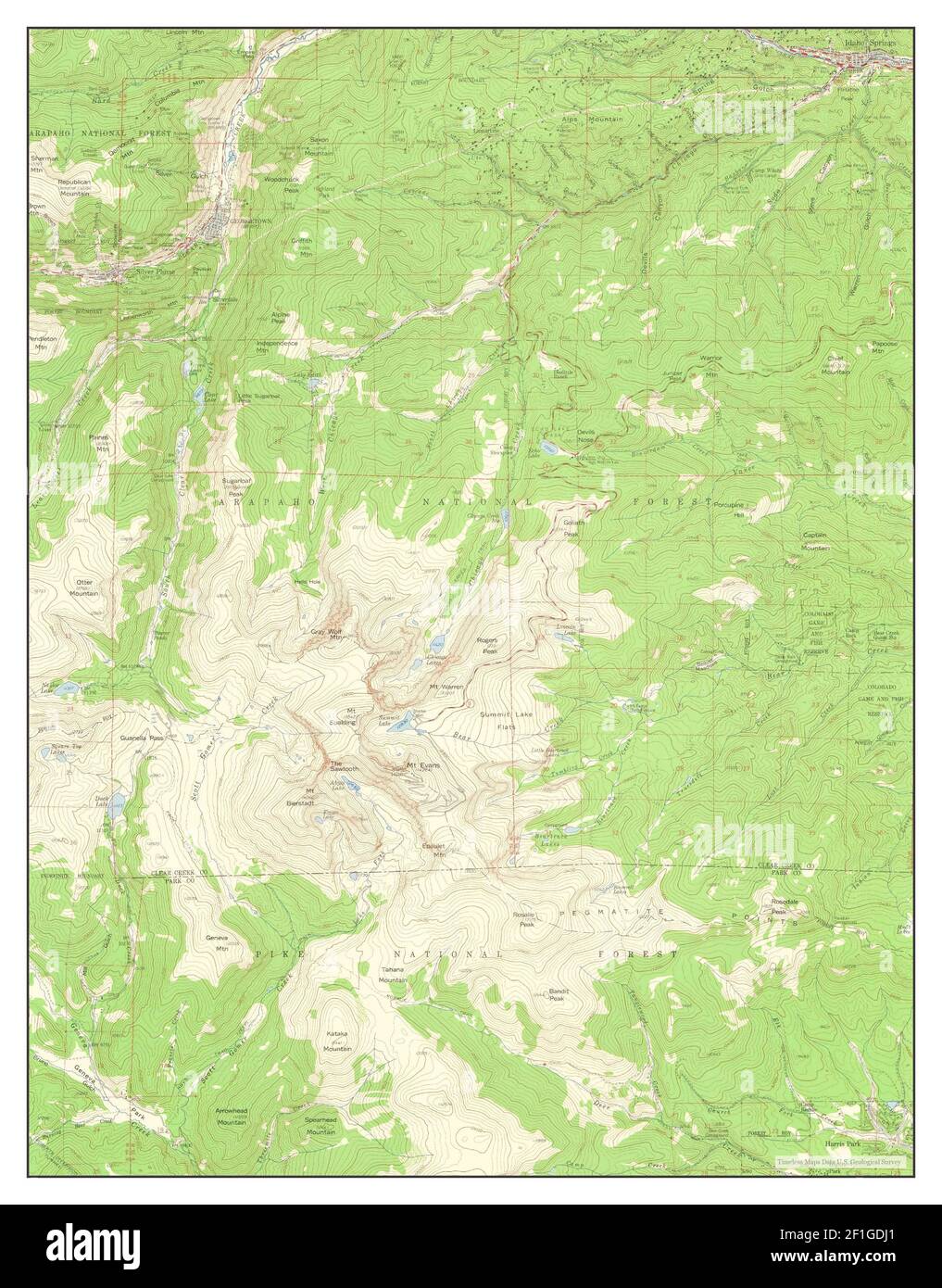 Colorado, map 1957, 162500, United States of America by Timeless Maps, data U.S