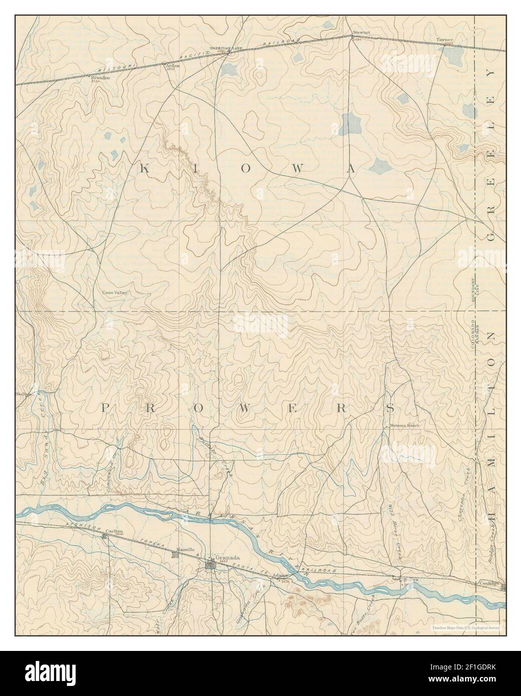 Granada, Colorado, map 1894, 1125000, United States of America by
