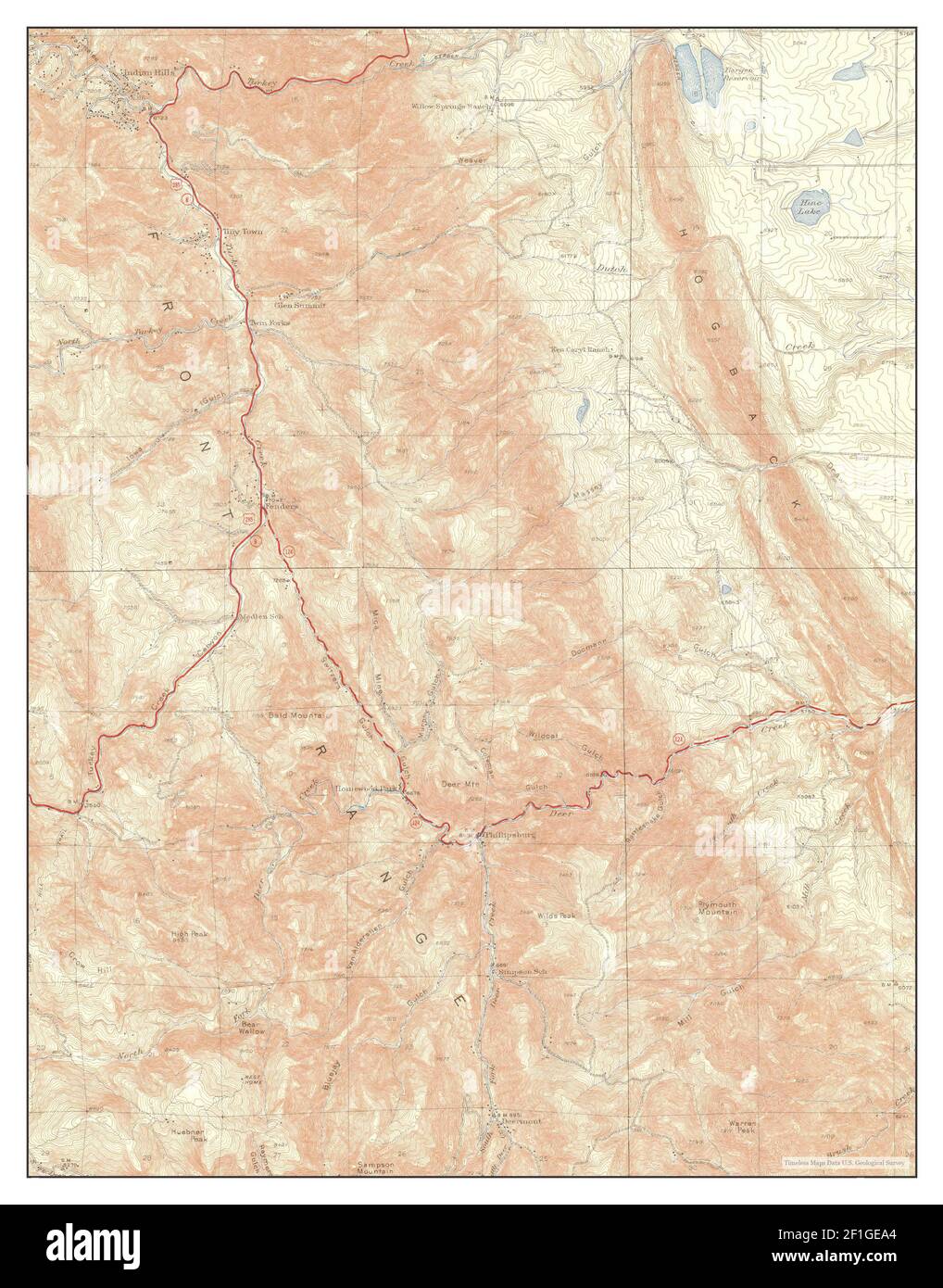 Indian Hills, Colorado, map 1945, 131680, United States of America by