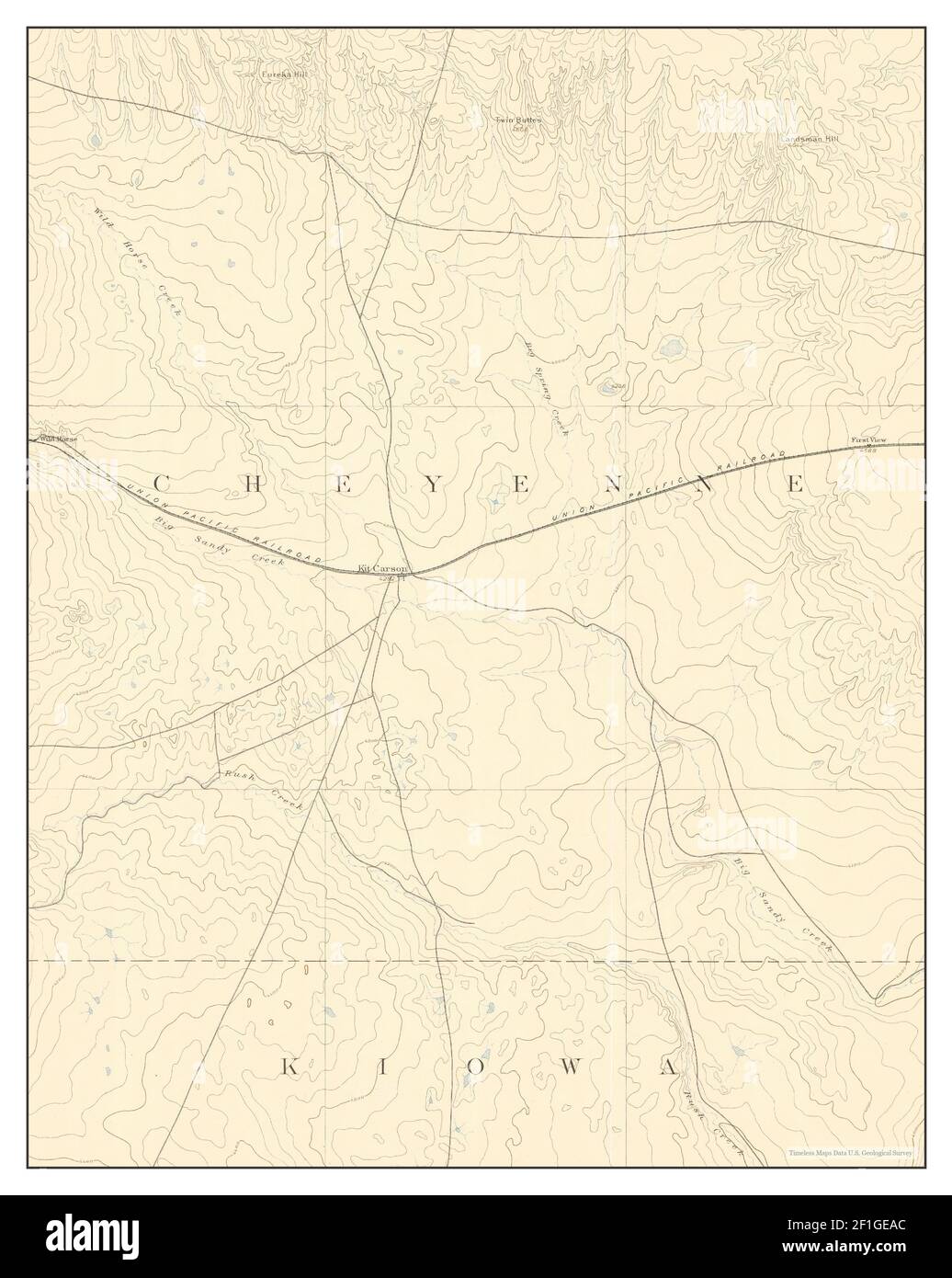Kit Carson, Colorado, map 1891, 1125000, United States of America by Timeless Maps, data U.S