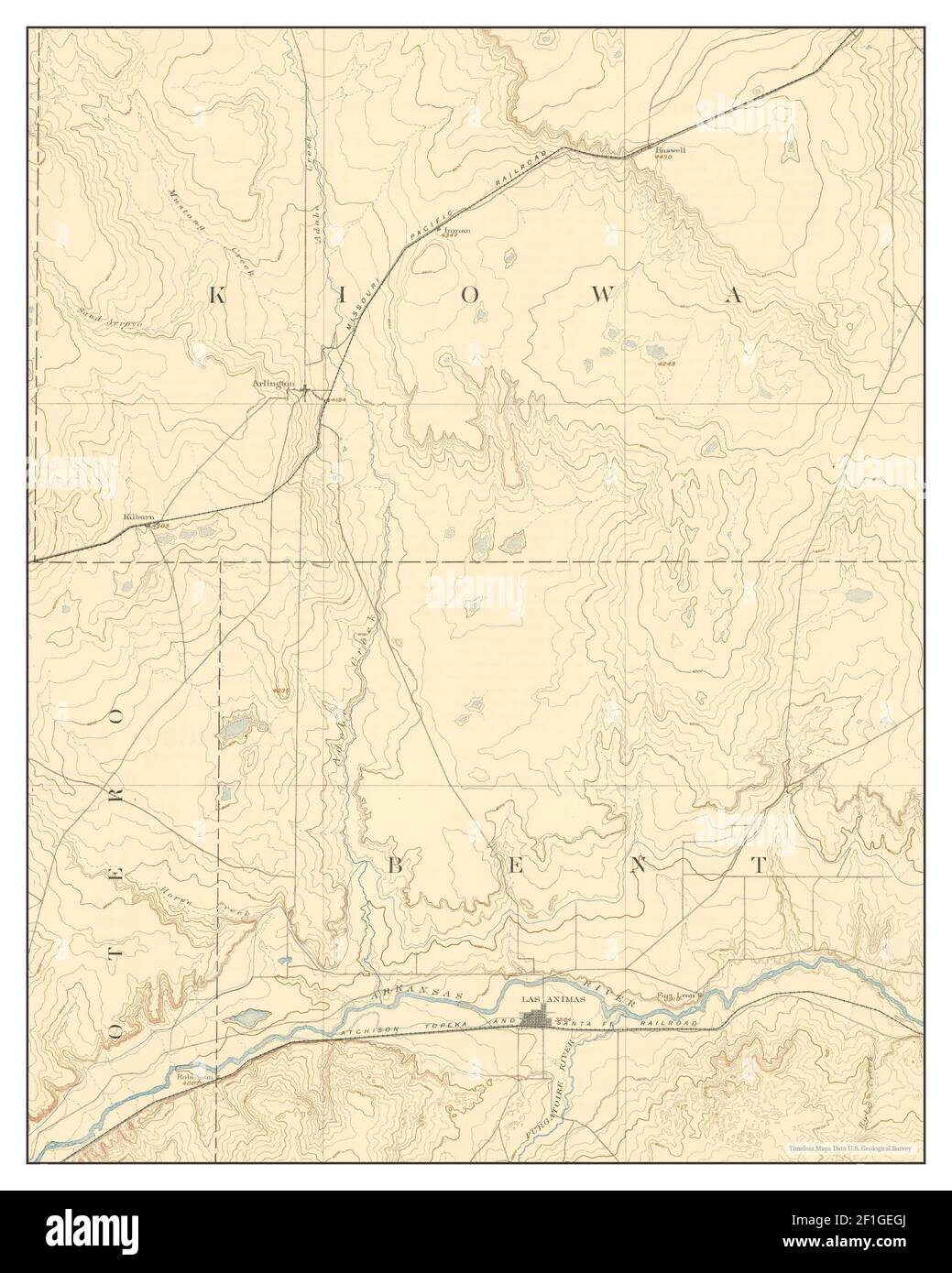 Las Animas, Colorado, map 1893, 1125000, United States of America by