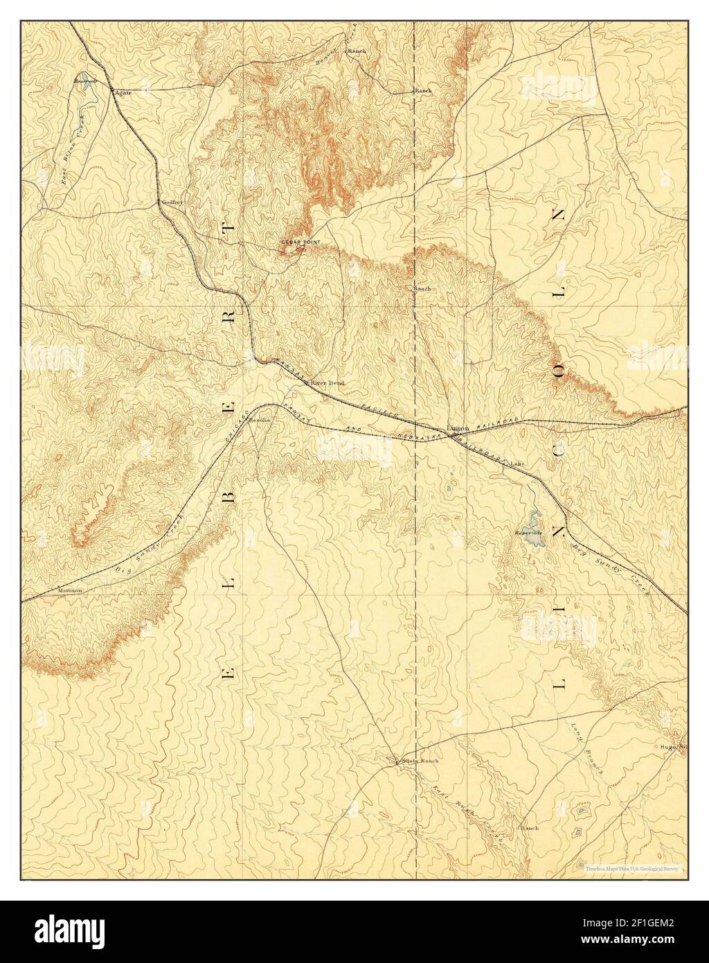 Limon, Colorado, map 1892, 1125000, United States of America by