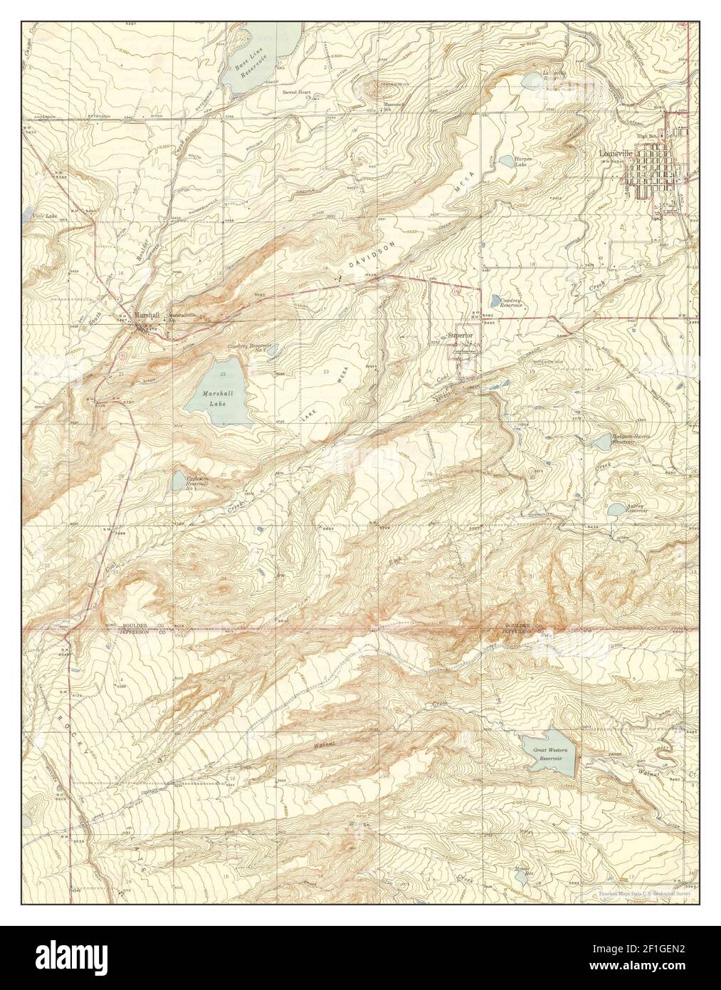 Louisville, Colorado, map 1942, 131680, United States of America by