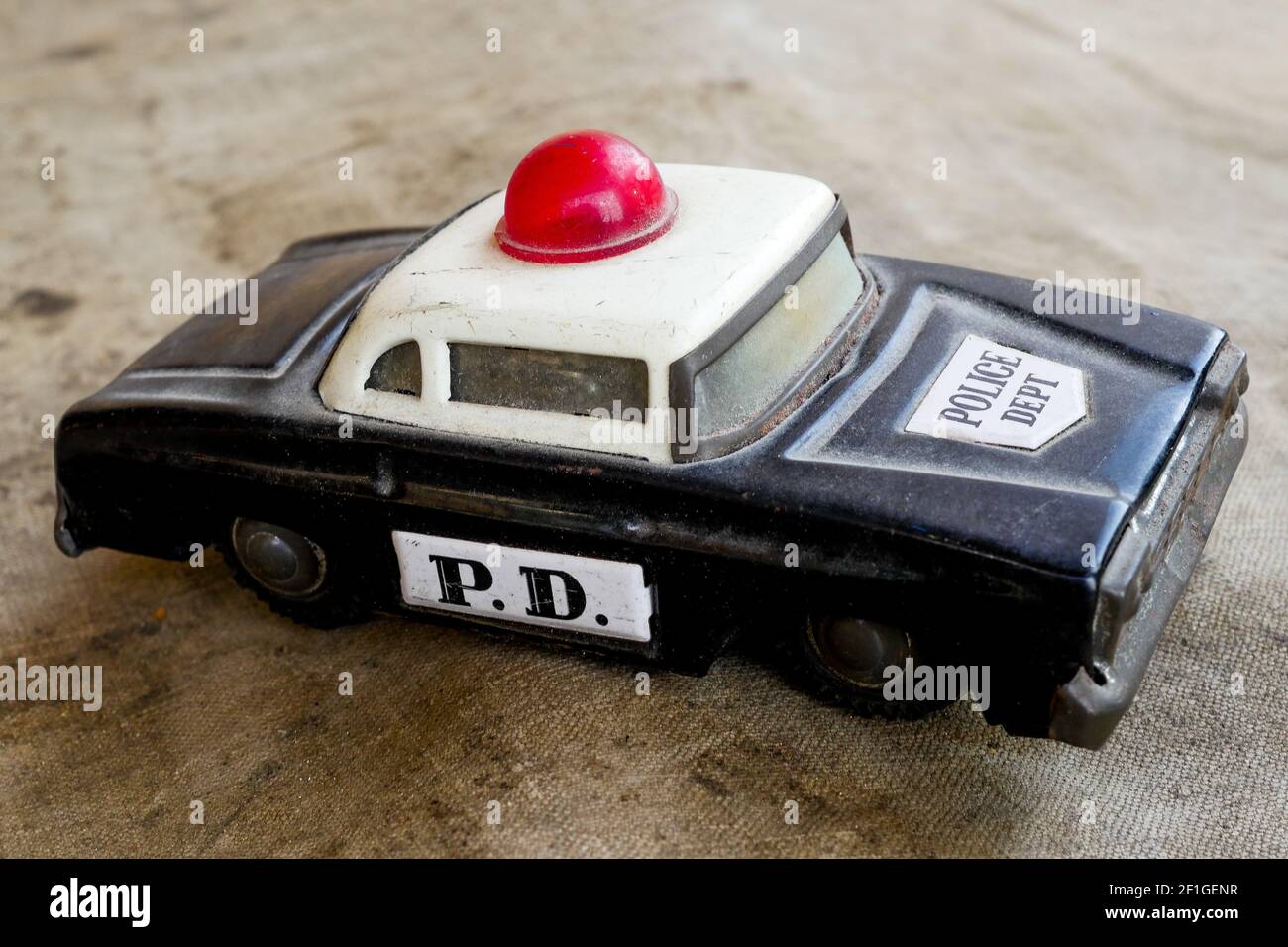 American Police vehicle, vintage collection toy made in China, France Stock Photo