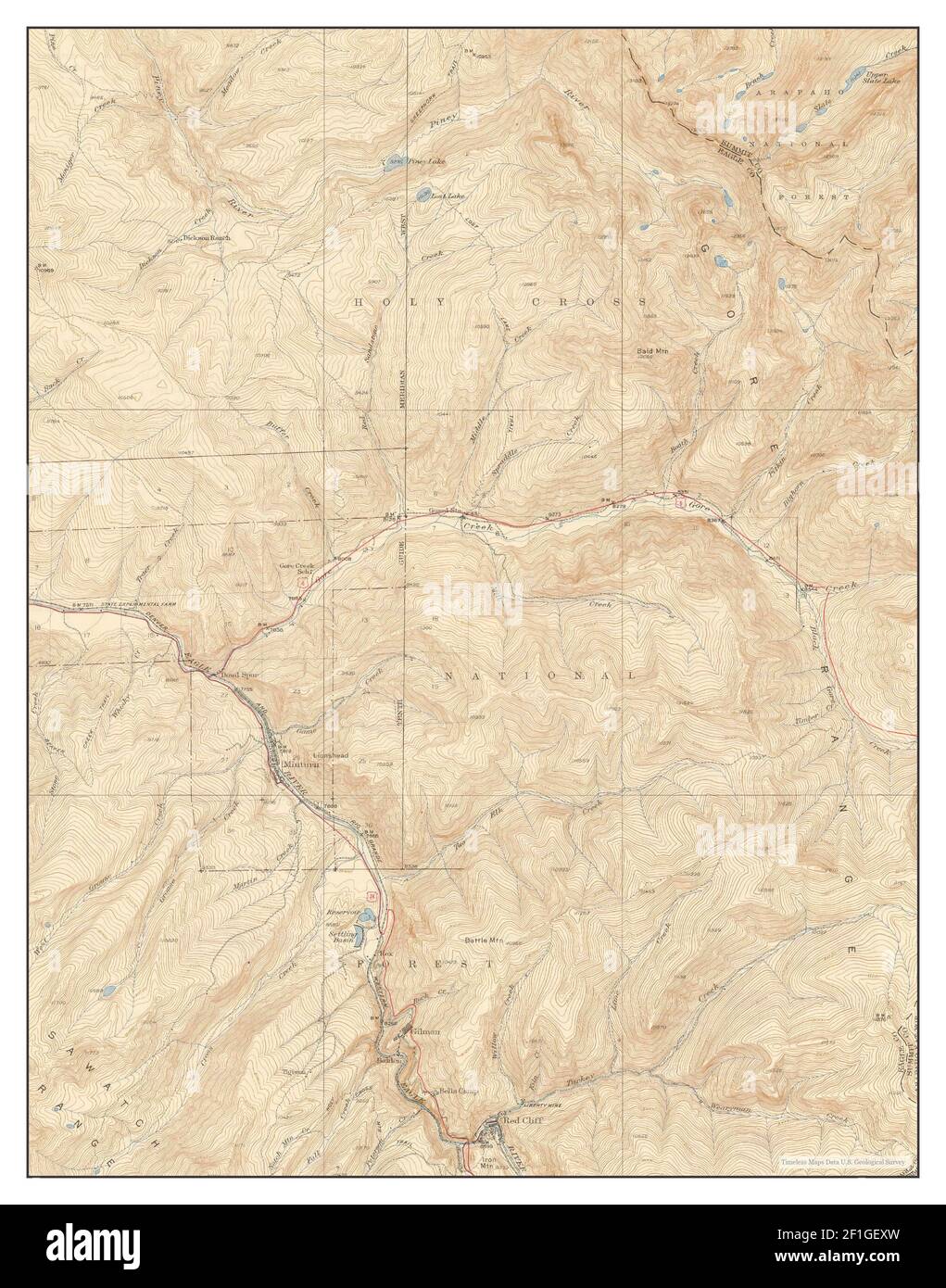 Map of minturn Cut Out Stock Images & Pictures Alamy
