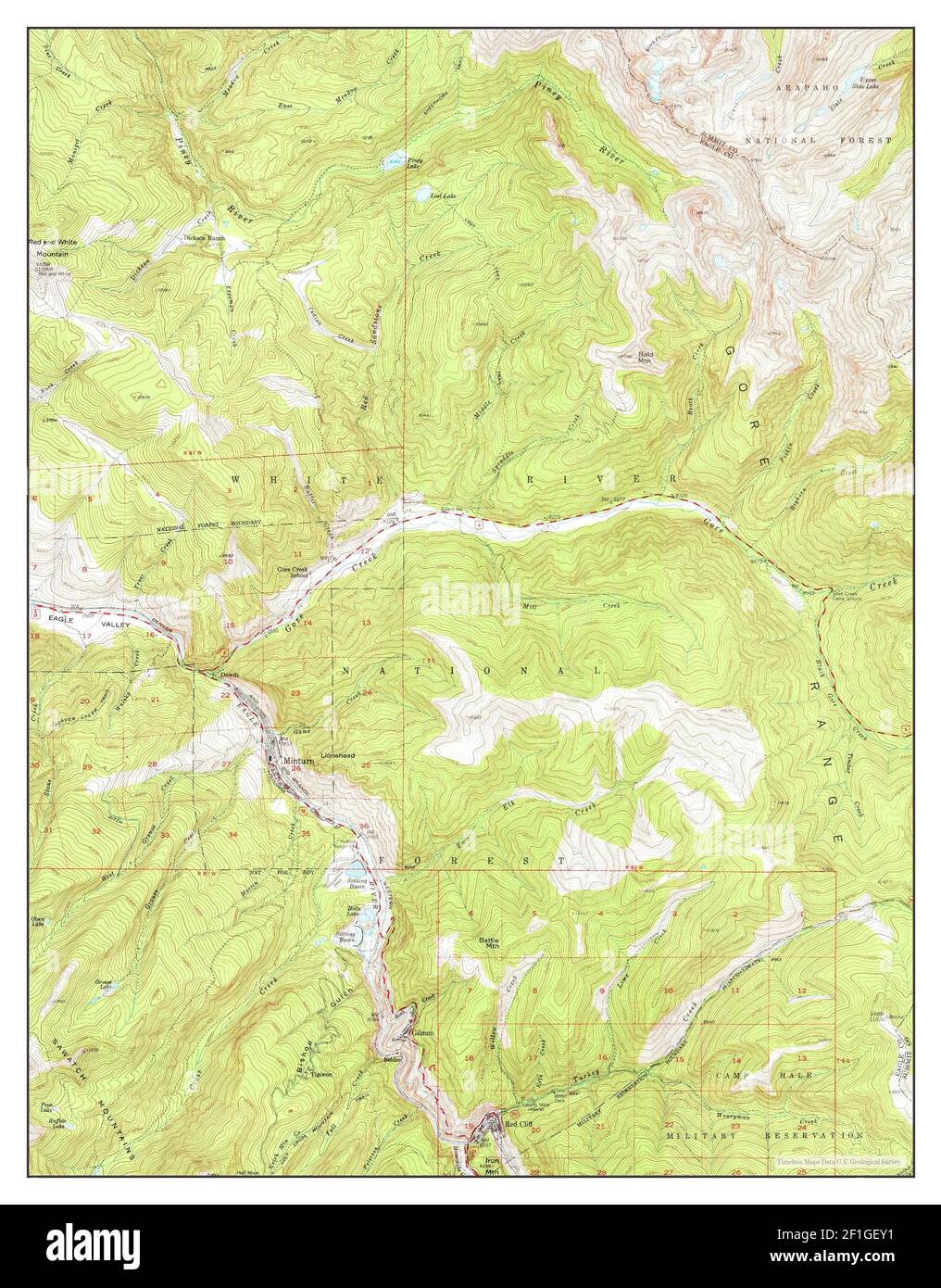 Map of minturn Cut Out Stock Images & Pictures Alamy