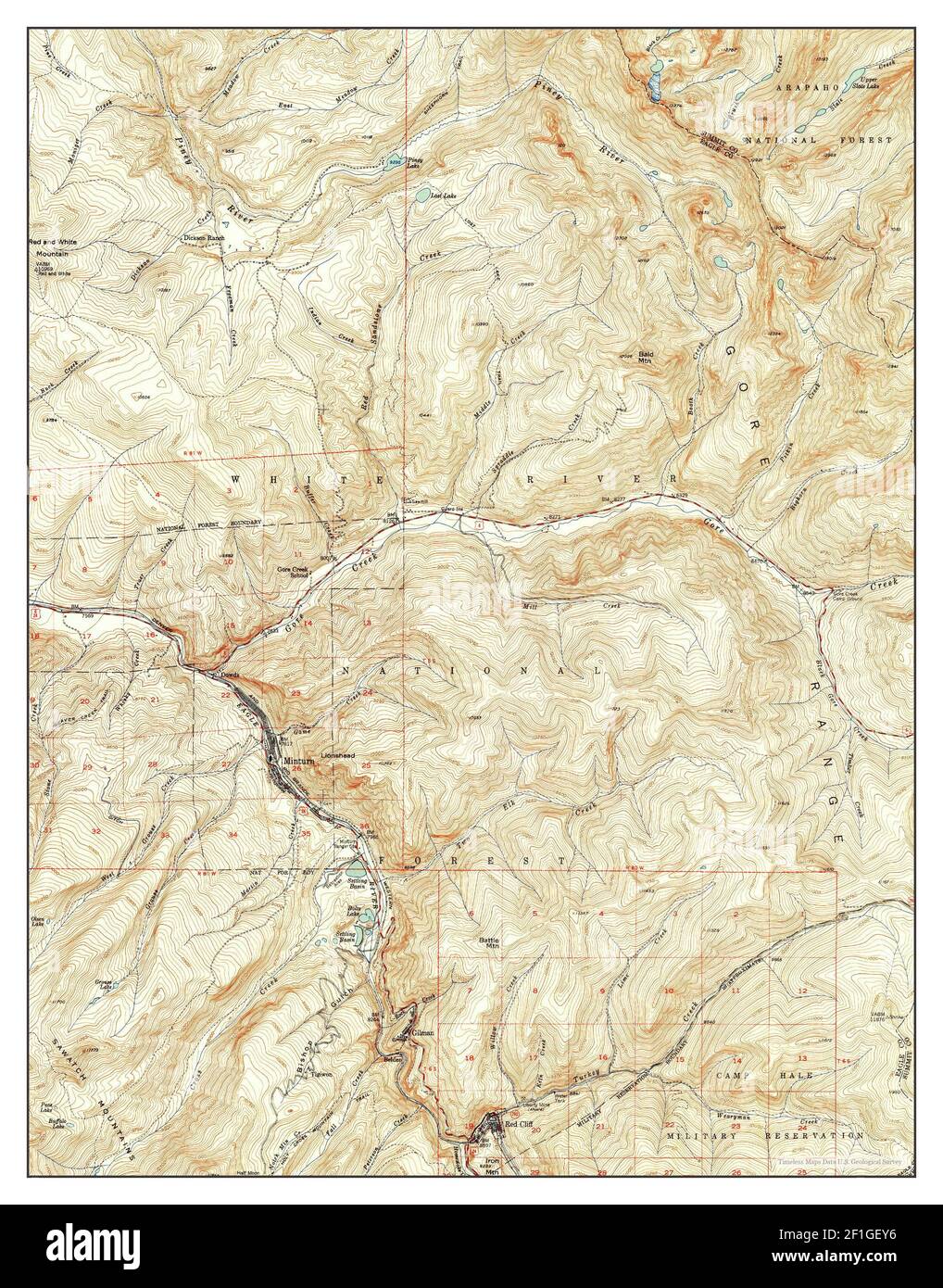 Map of minturn Cut Out Stock Images & Pictures Alamy