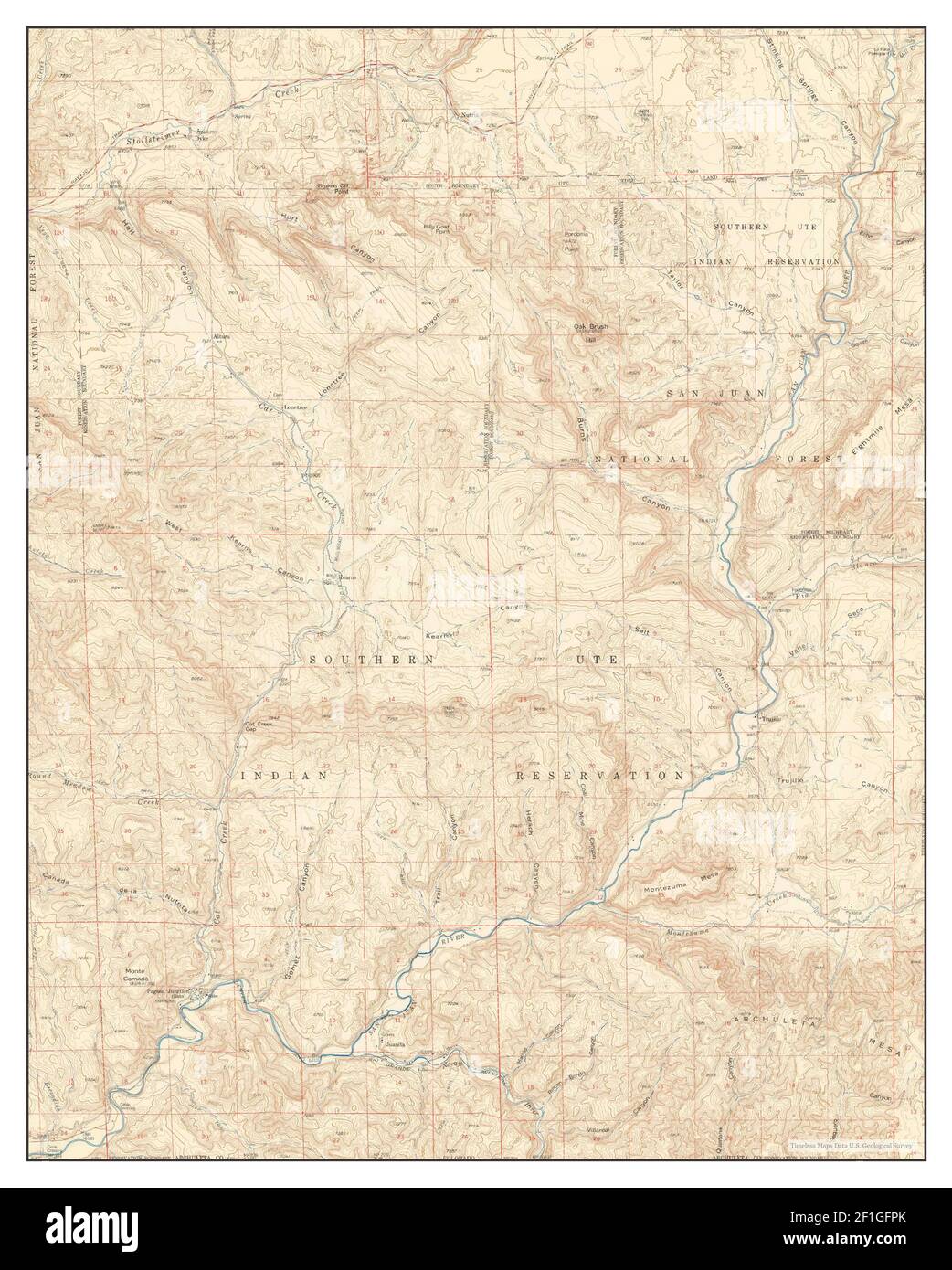 Pagosa Junction, Colorado, map 1957, 1:62500, United States of America ...