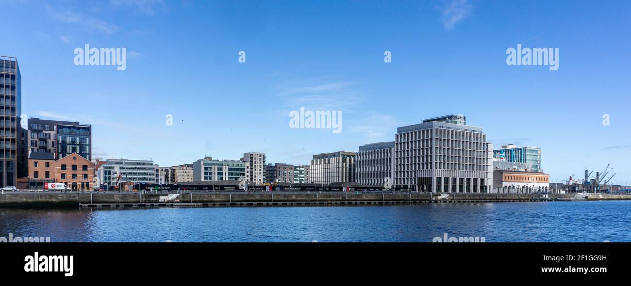 The Waterfront South Central Site in Dublin where the Ronan Group is seeking permission to build a 45 storey and a second 44 storey apartment block. Stock Photo